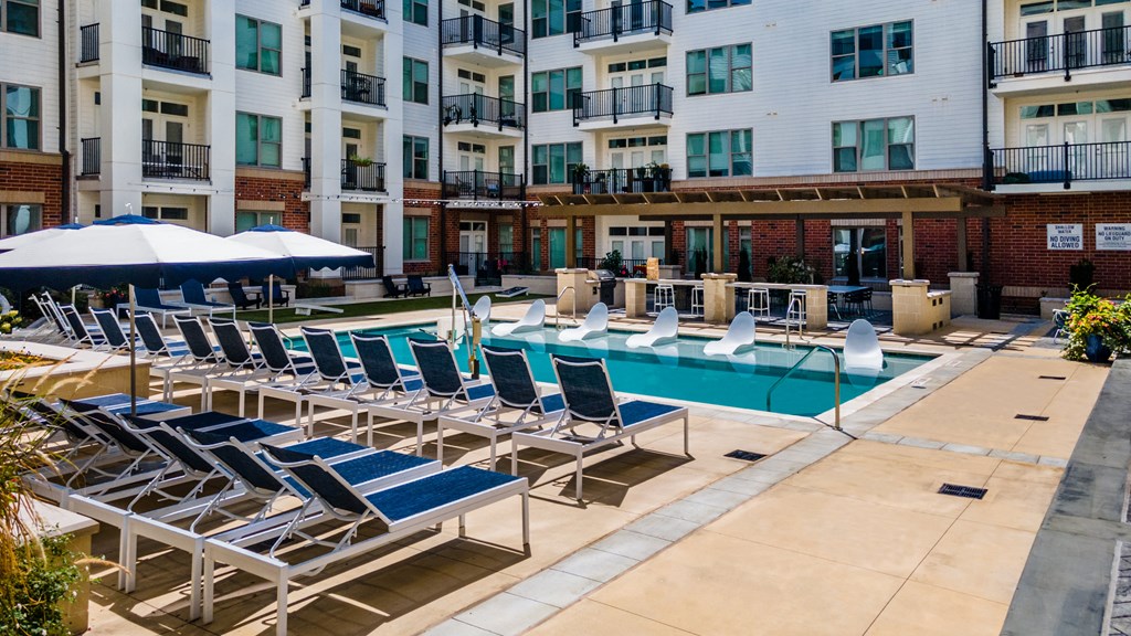 Pool deck Pool deck at Link Apartments® Grant Park, Atlanta, Georgia